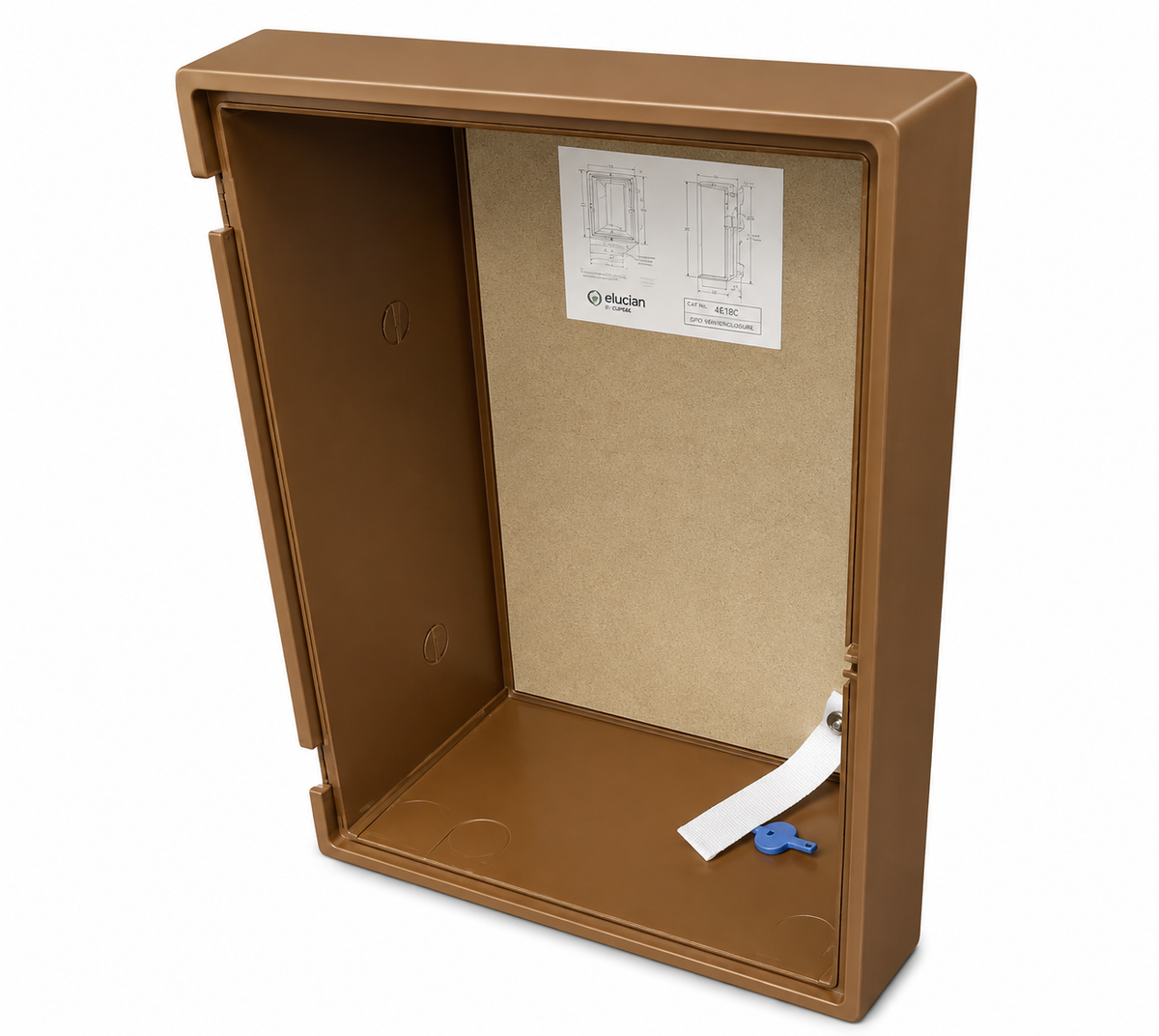 Mitras Brown Recessed Electricity Meter Box