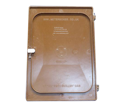 Mitras Brown Recessed Electricity Meter Box Door